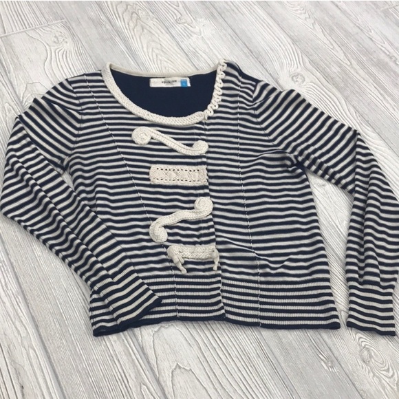 Anthropologie Sparrow Blue Loose Lines Cardigan - Picture 1 of 7